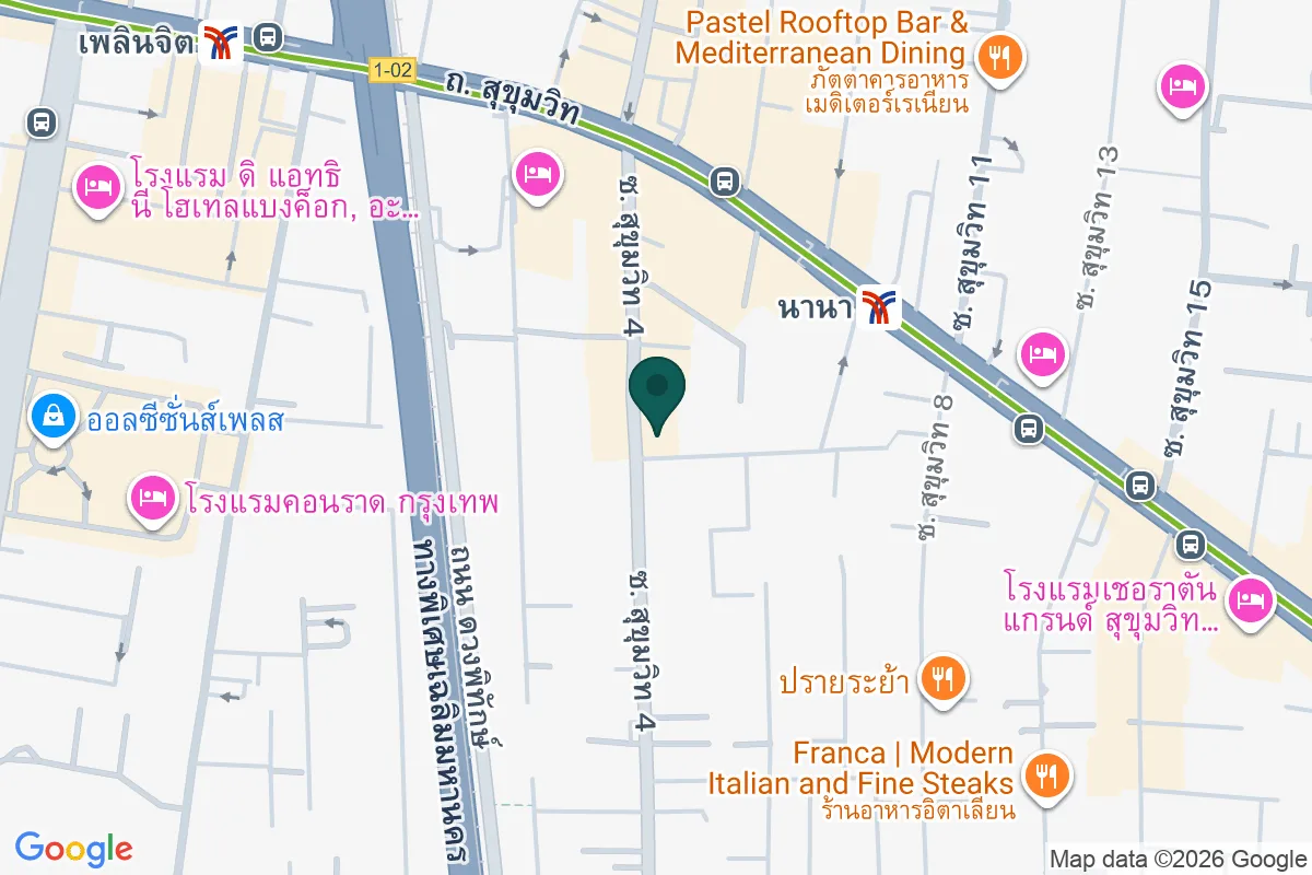 แผนที่ตำแหน่งRedSquare Rooftop Bar